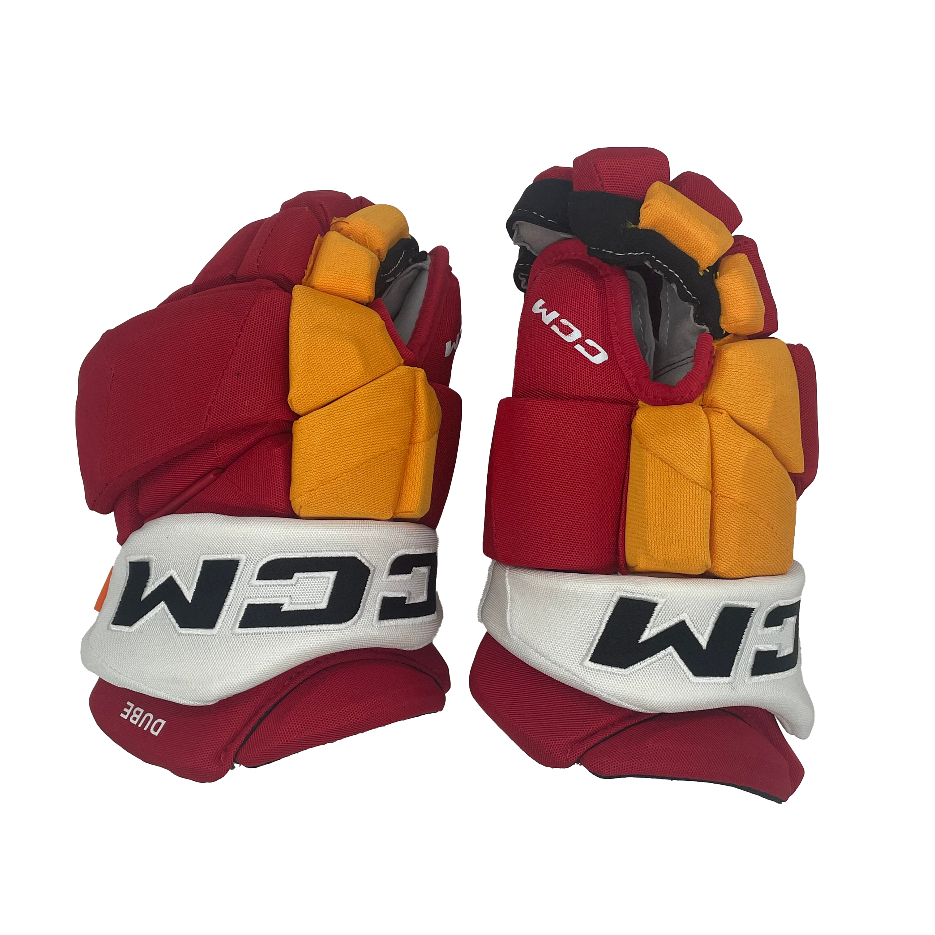 CCM HGJSPP - Gant NHL Pro Stock - Dillon Dube (Rouge/Jaune/Blanc)